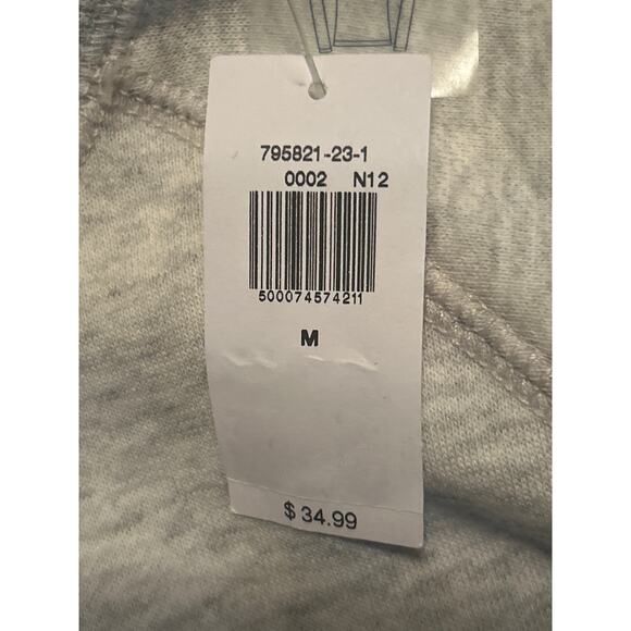 NWT Old Navy Women's Light Gray Sweatshirt CHEERS Holiday Soft Size Medium - Picture 4 of 6